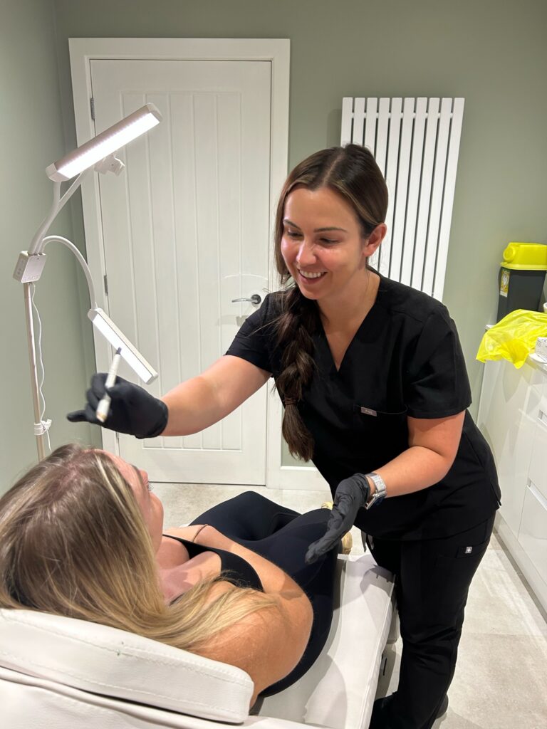 Elle in practice at Aesthetic clinic chorley