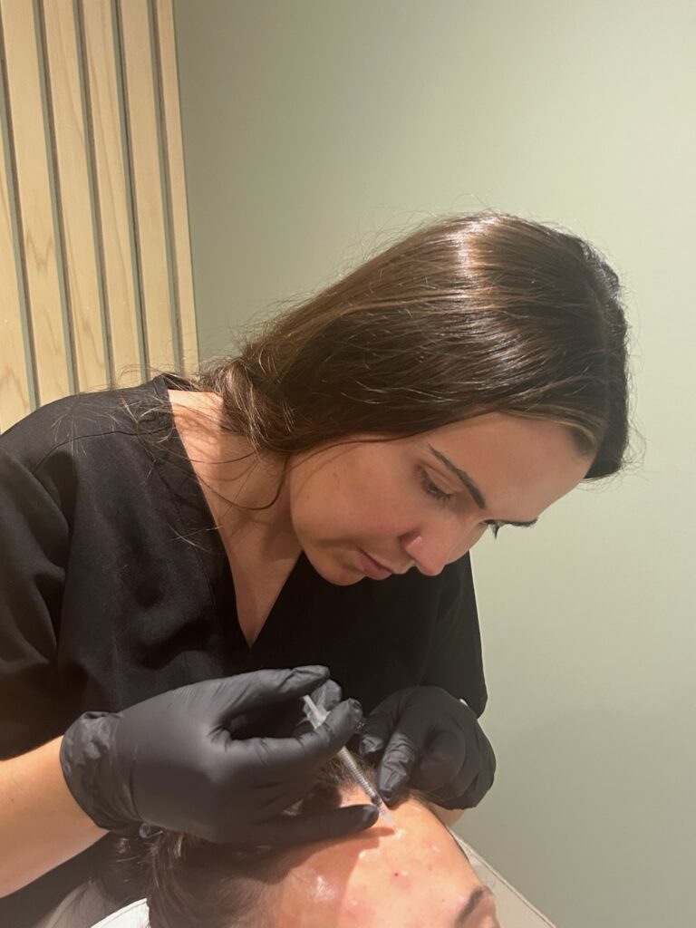 Elle in practice at Aesthetic clinic chorley